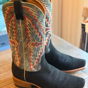 Men’s Ariat  Black Suede Cowboy Boots size 12 D 
13 inch shaft.